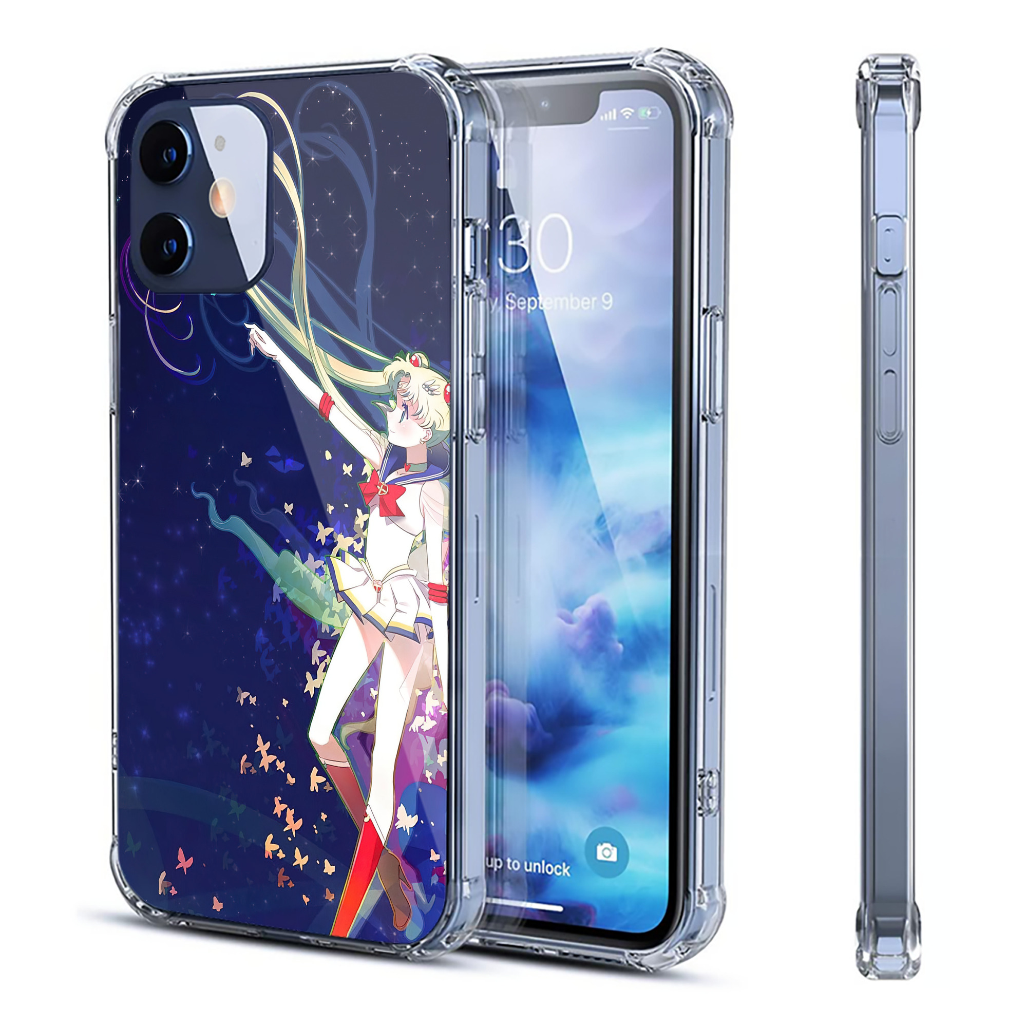（画像用） 美少女戦士セーラームーン Sailor Moon 【iPhone 12シリーズ対応】透明スマホケース（クリアソフトケース）